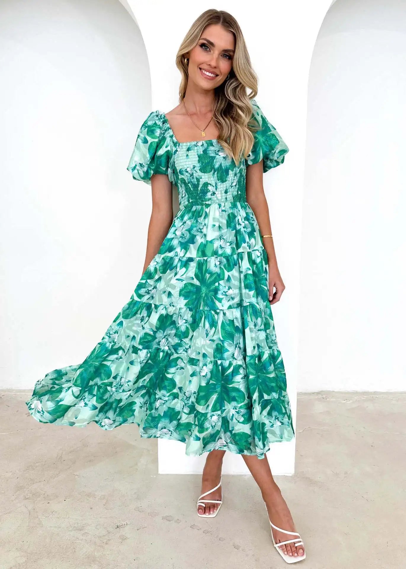 Damen Maxi Kleid mit Boho-Muster für den Sommer Jully