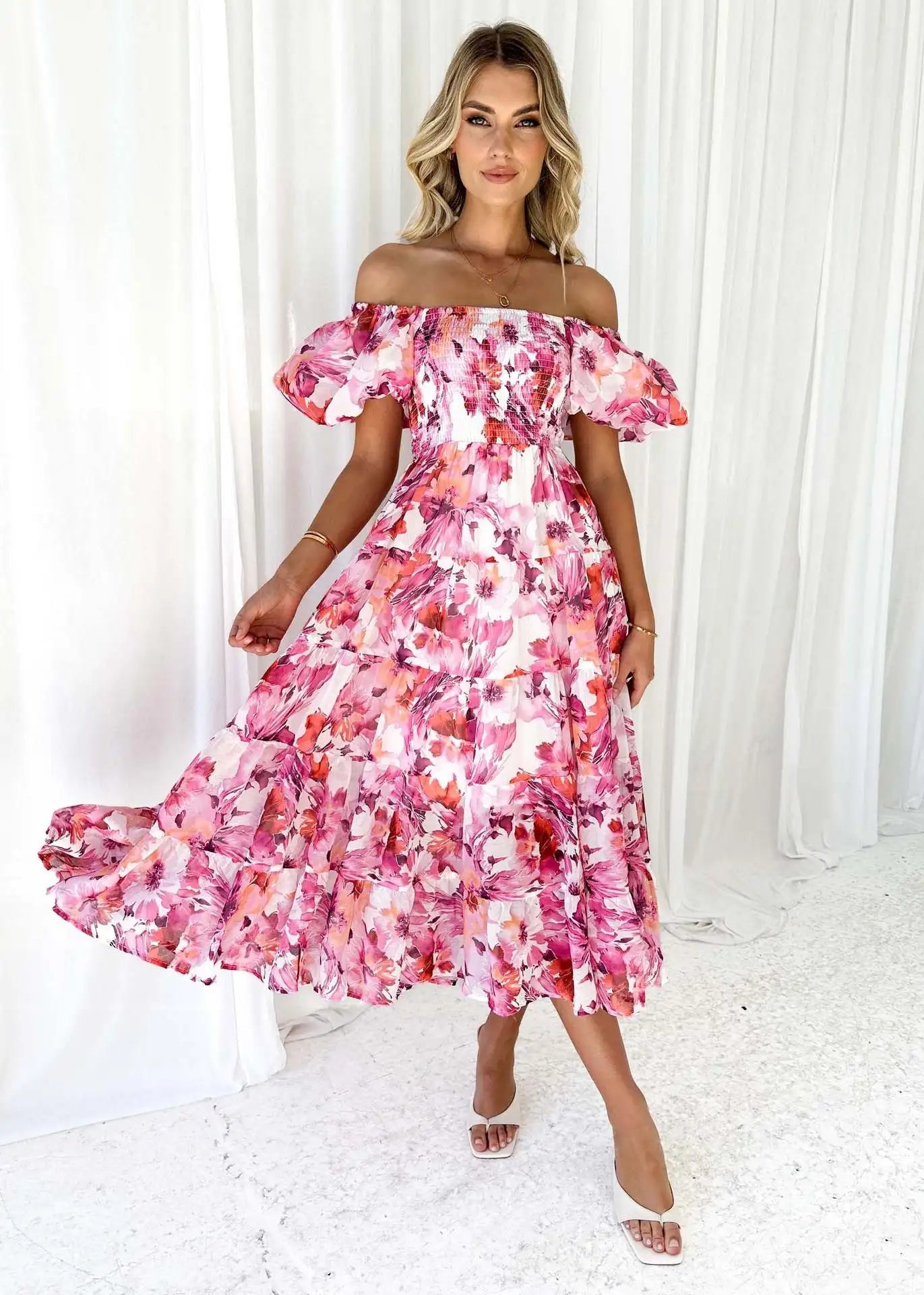 Damen Maxi Kleid mit Boho-Muster für den Sommer Jully