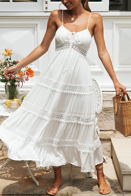 Damen Maxikleid aus Spitze mit elegantem Design Jully
