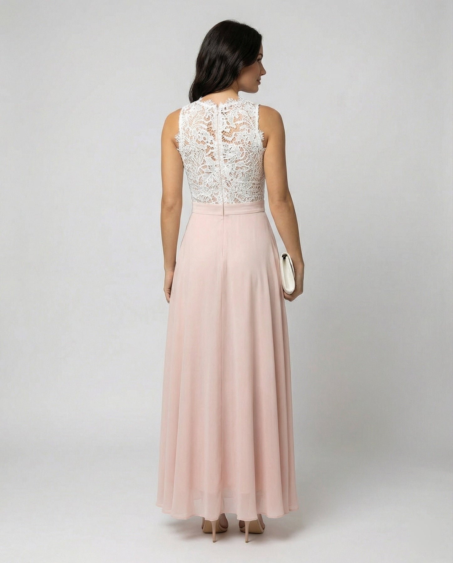 Damen Maxikleid aus Spitze mit fließendem Rock Jully