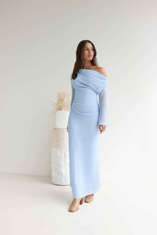 Damen Maxikleid mit Asymmetrischem Ausschnitt Jully