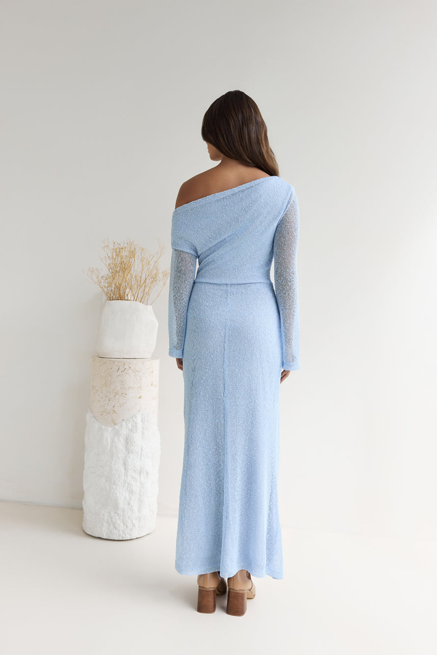 Damen Maxikleid mit Asymmetrischem Ausschnitt Jully