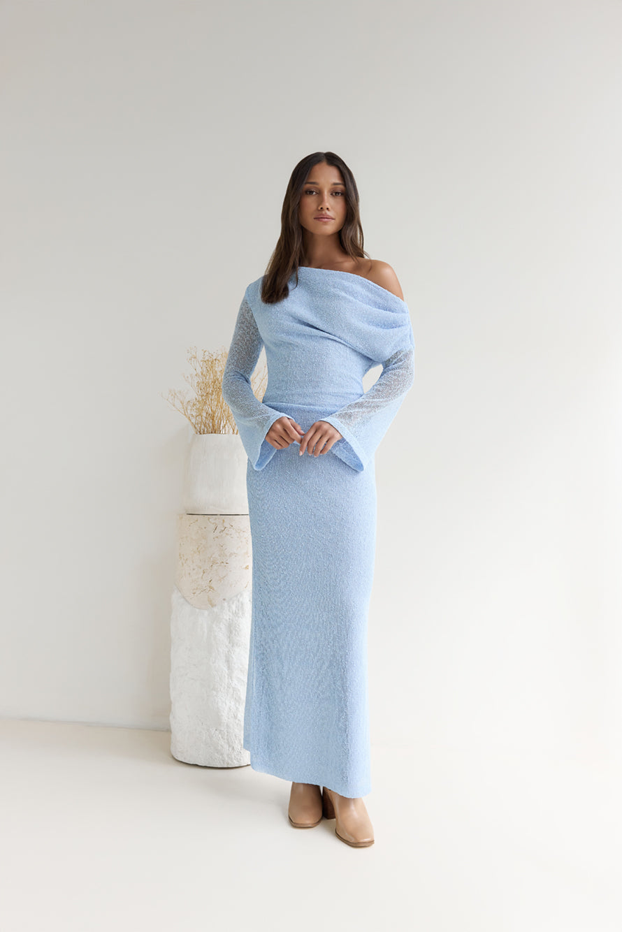 Damen Maxikleid mit Asymmetrischem Ausschnitt Jully