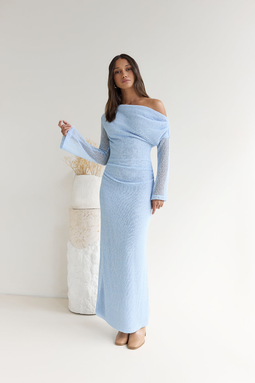Damen Maxikleid mit Asymmetrischem Ausschnitt Jully