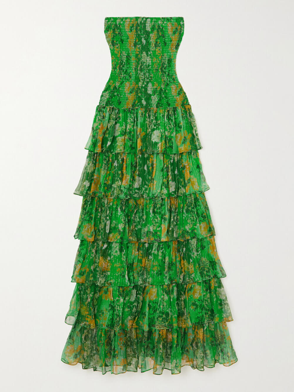 Damen Maxikleid mit Blumendruck und trägerlosem Design Jully