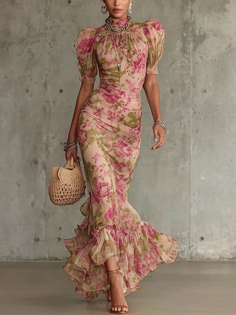 Damen Maxikleid mit Blumenmuster Jully