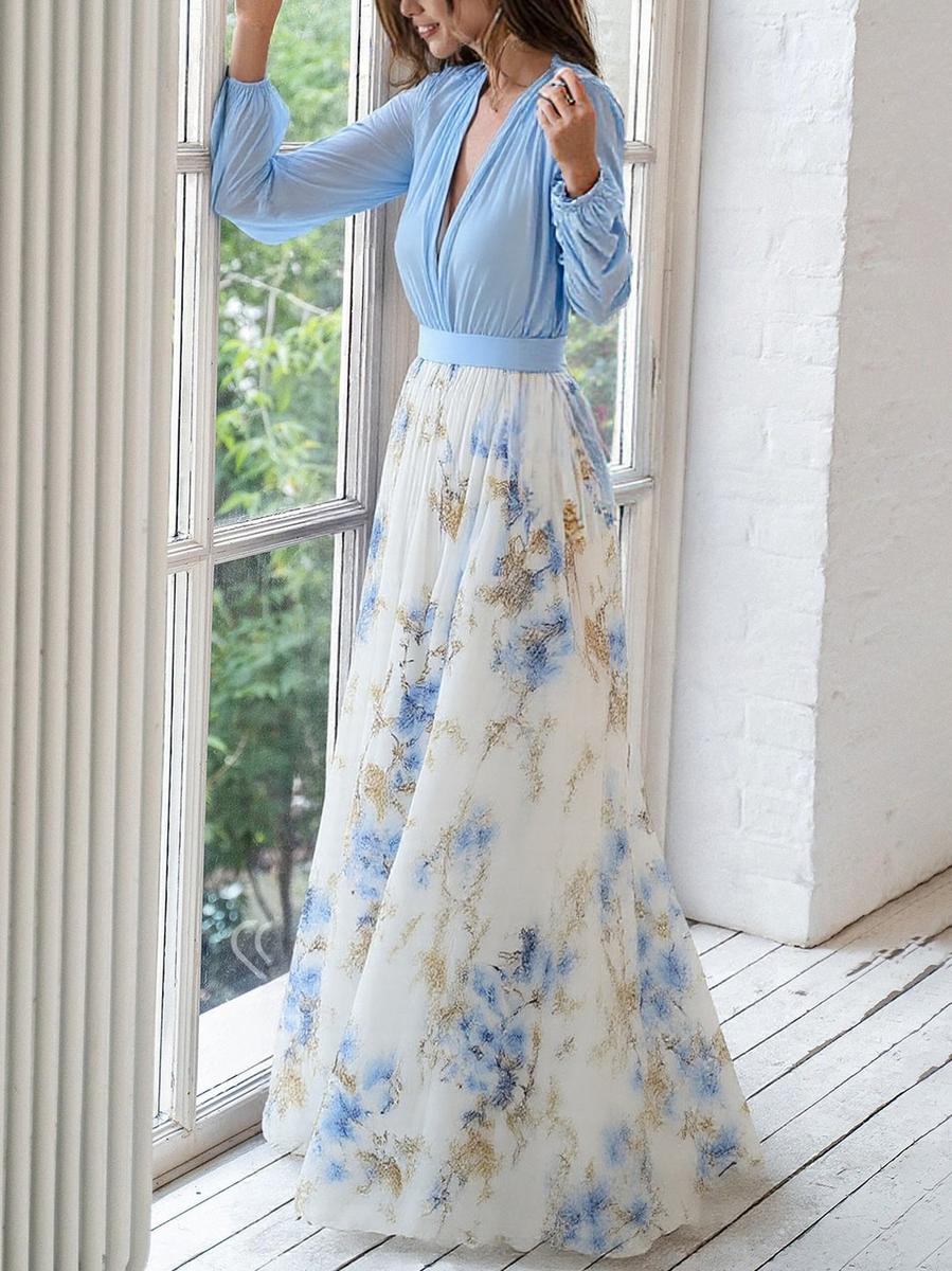 Damen Maxikleid mit Blumenmuster Jully