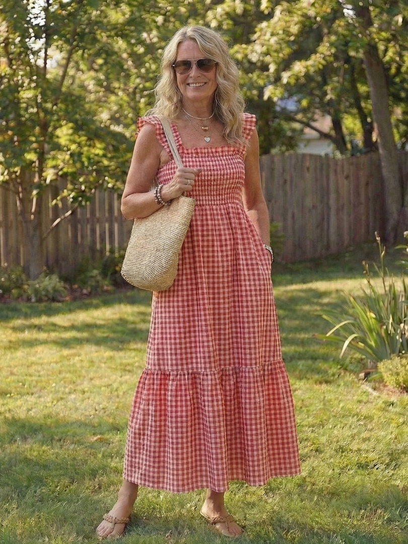 Damen Maxikleid mit Flatterärmeln Jully