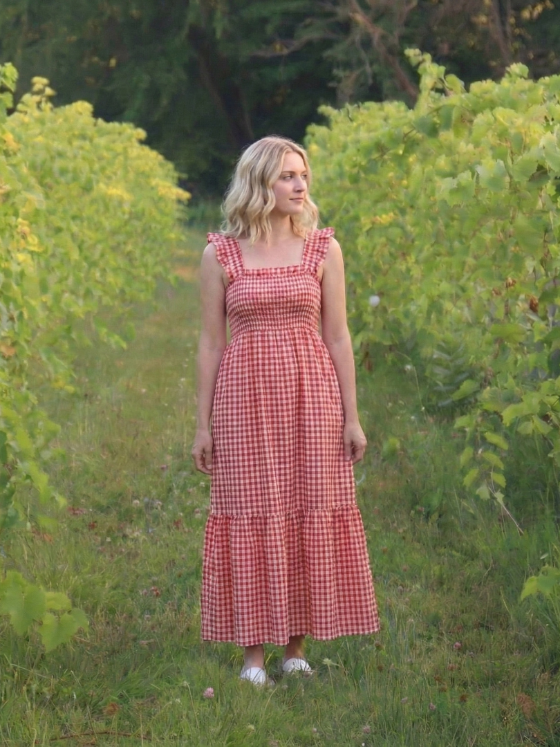 Damen Maxikleid mit Flatterärmeln Jully