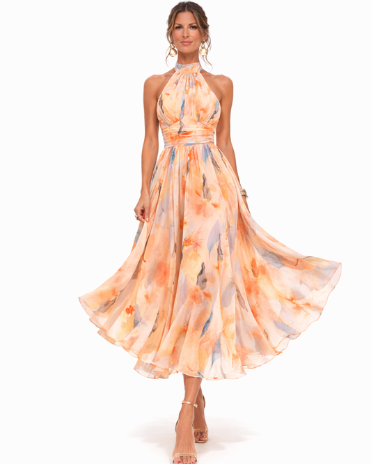 Damen Maxikleid mit Neckholder-Ausschnitt Jully