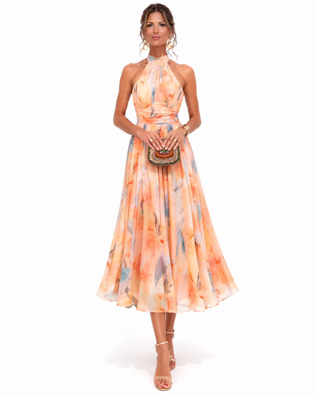 Damen Maxikleid mit Neckholder-Ausschnitt Jully