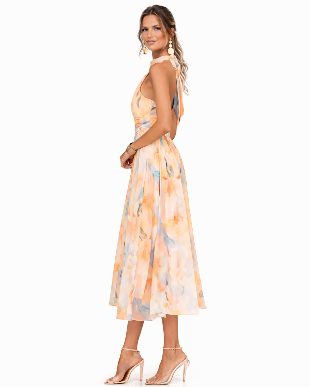 Damen Maxikleid mit Neckholder-Ausschnitt Jully