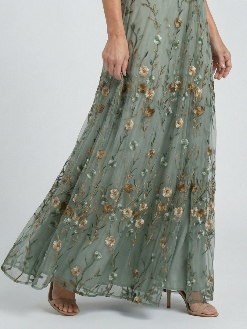 Damen Maxikleid mit Neckholder und Blumenmuster Jully
