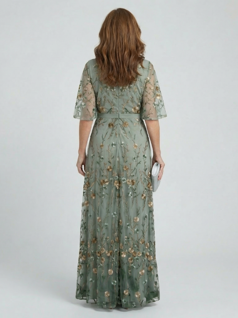 Damen Maxikleid mit Neckholder und Blumenmuster Jully