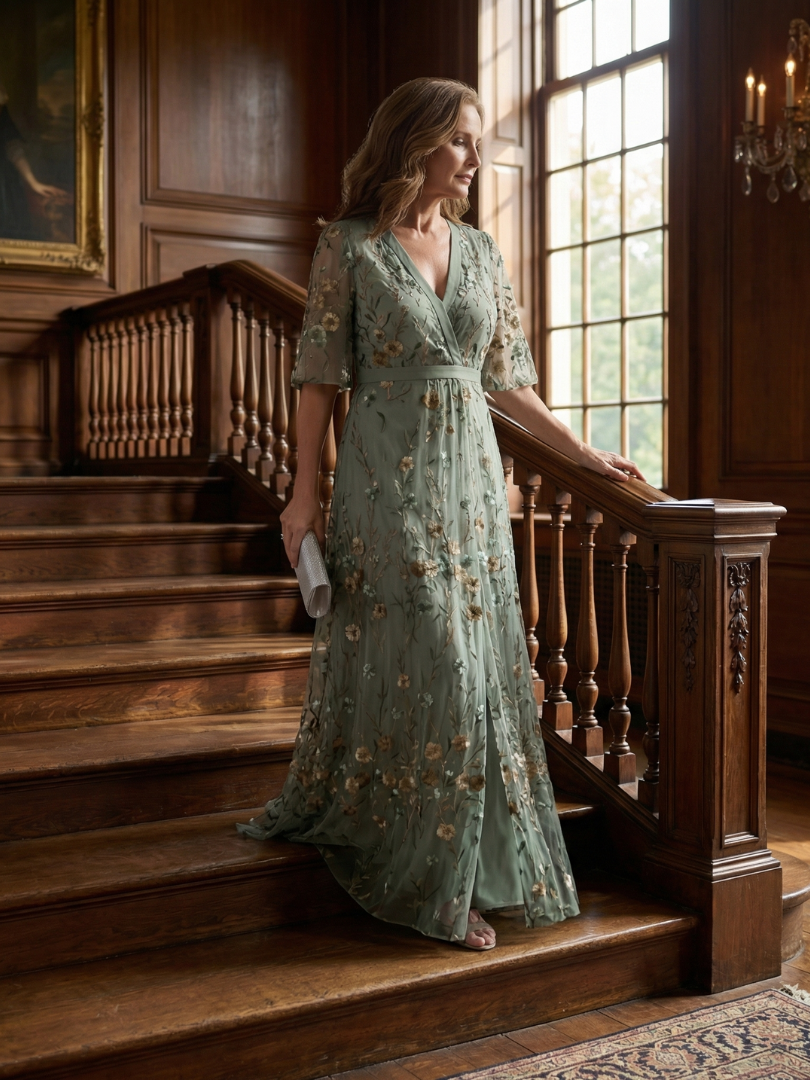 Damen Maxikleid mit Neckholder und Blumenmuster Jully