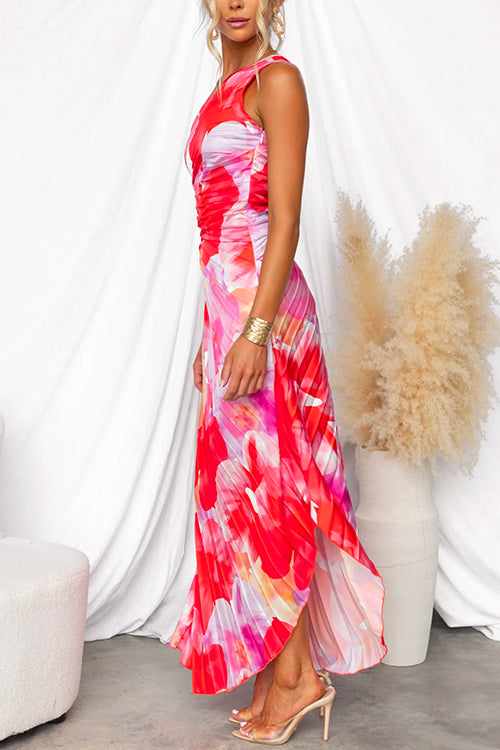 Damen Maxikleid mit One-Shoulder-Design Jully