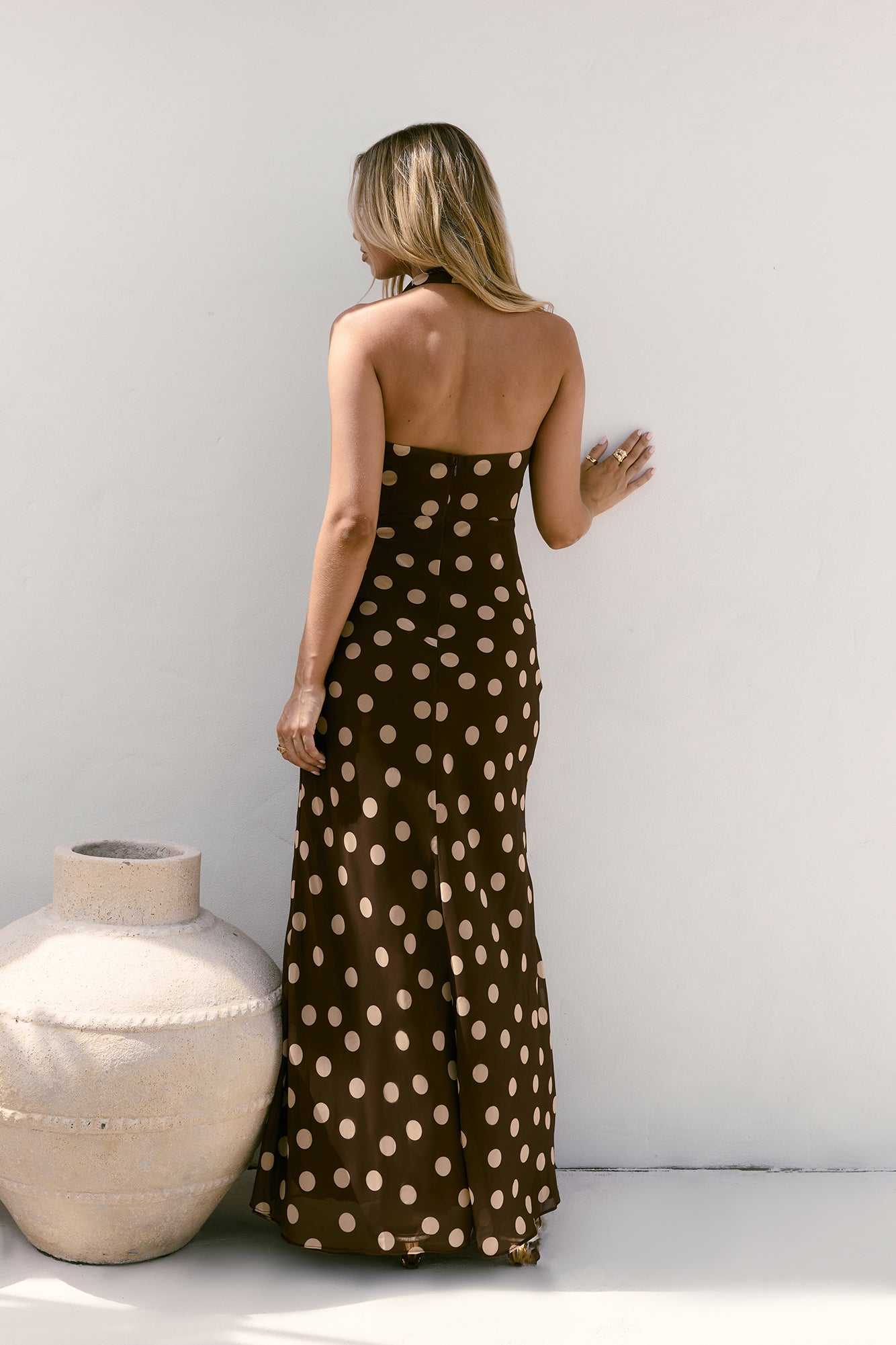 Damen Maxikleid mit Polka-Dot-Print Jully