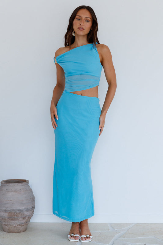 Damen Maxikleid mit Schulterfreiem Design Jully