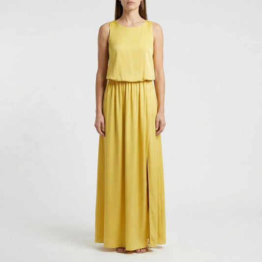 Damen Maxikleid mit Seitenschlitz aus leichtem Material Jully