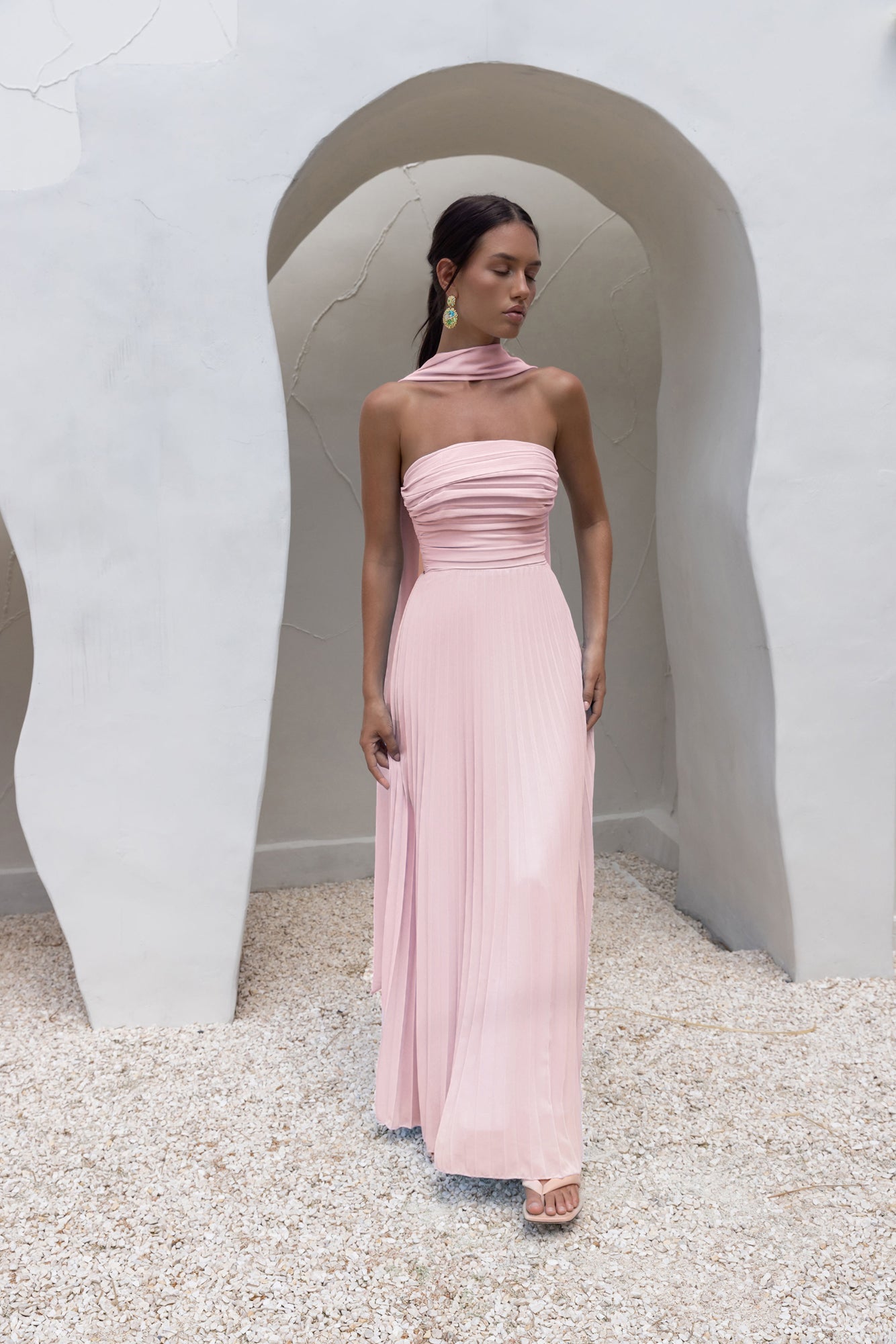 Damen Maxikleid mit Trägerlosem Design für Hochzeitsgäste Jully