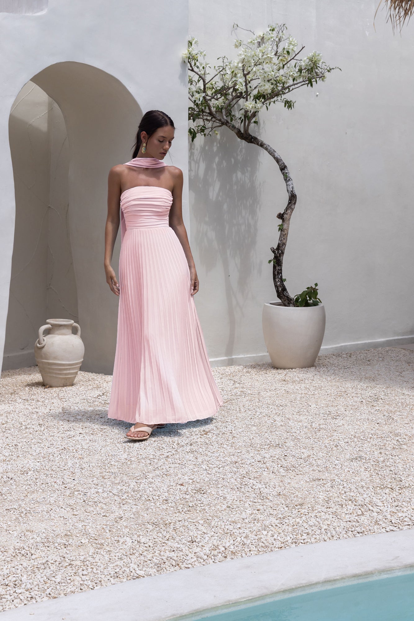 Damen Maxikleid mit Trägerlosem Design für Hochzeitsgäste Jully