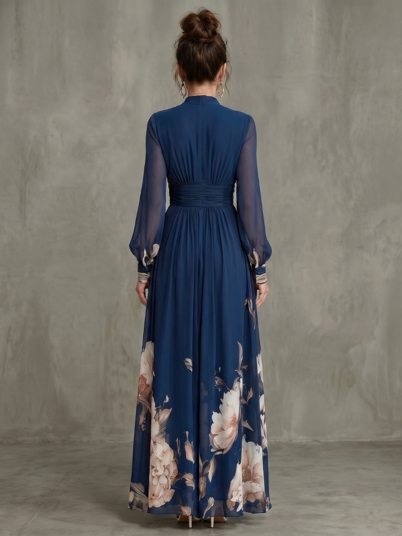 Damen Maxikleid mit V-Ausschnitt Jully