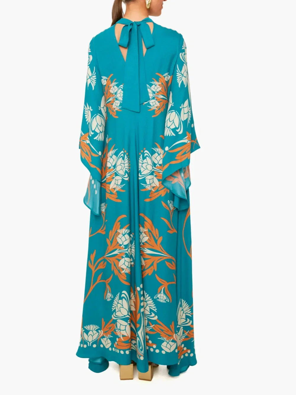 Damen Maxikleid mit Vintage-Print Jully
