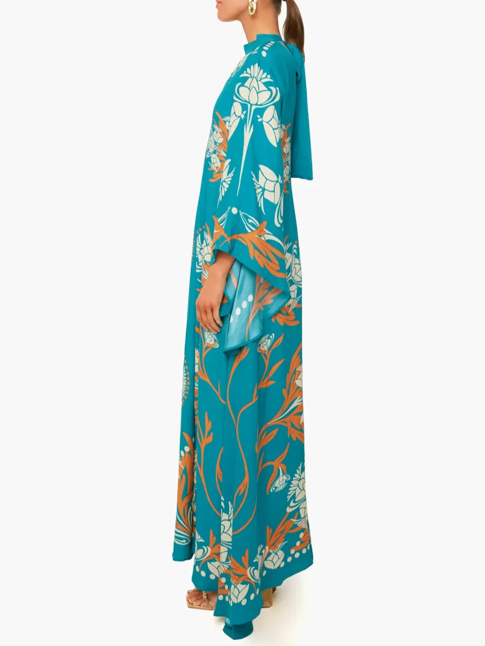 Damen Maxikleid mit Vintage-Print Jully