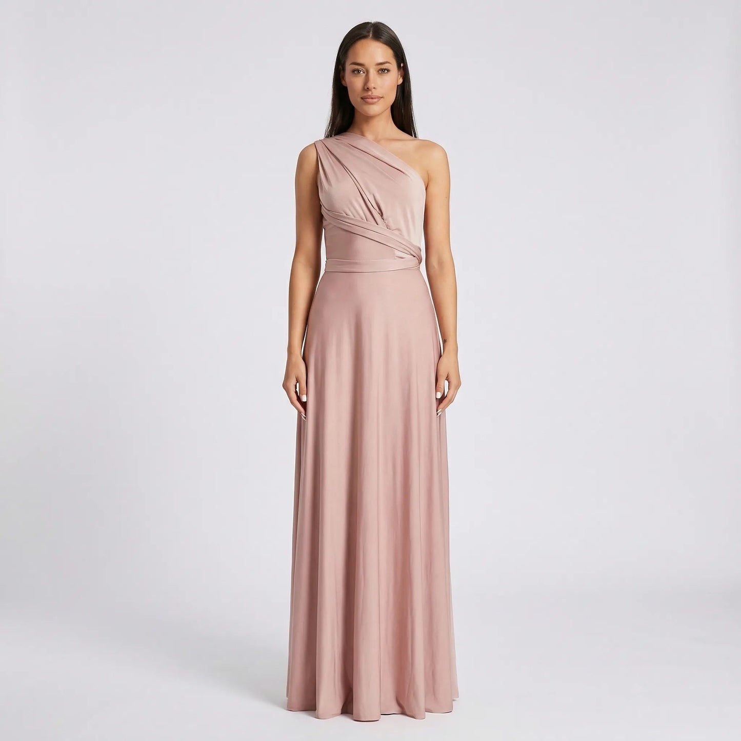 Damen Maxikleid mit Wickelstil und V-Ausschnitt Jully