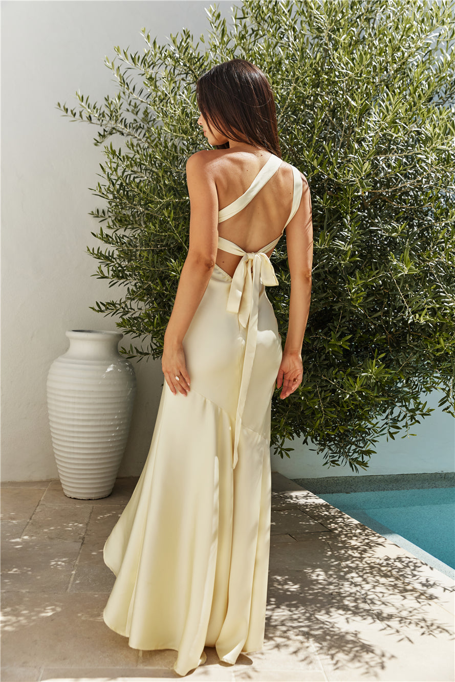 Damen Maxikleid mit asymmetrischem Ausschnitt Jully