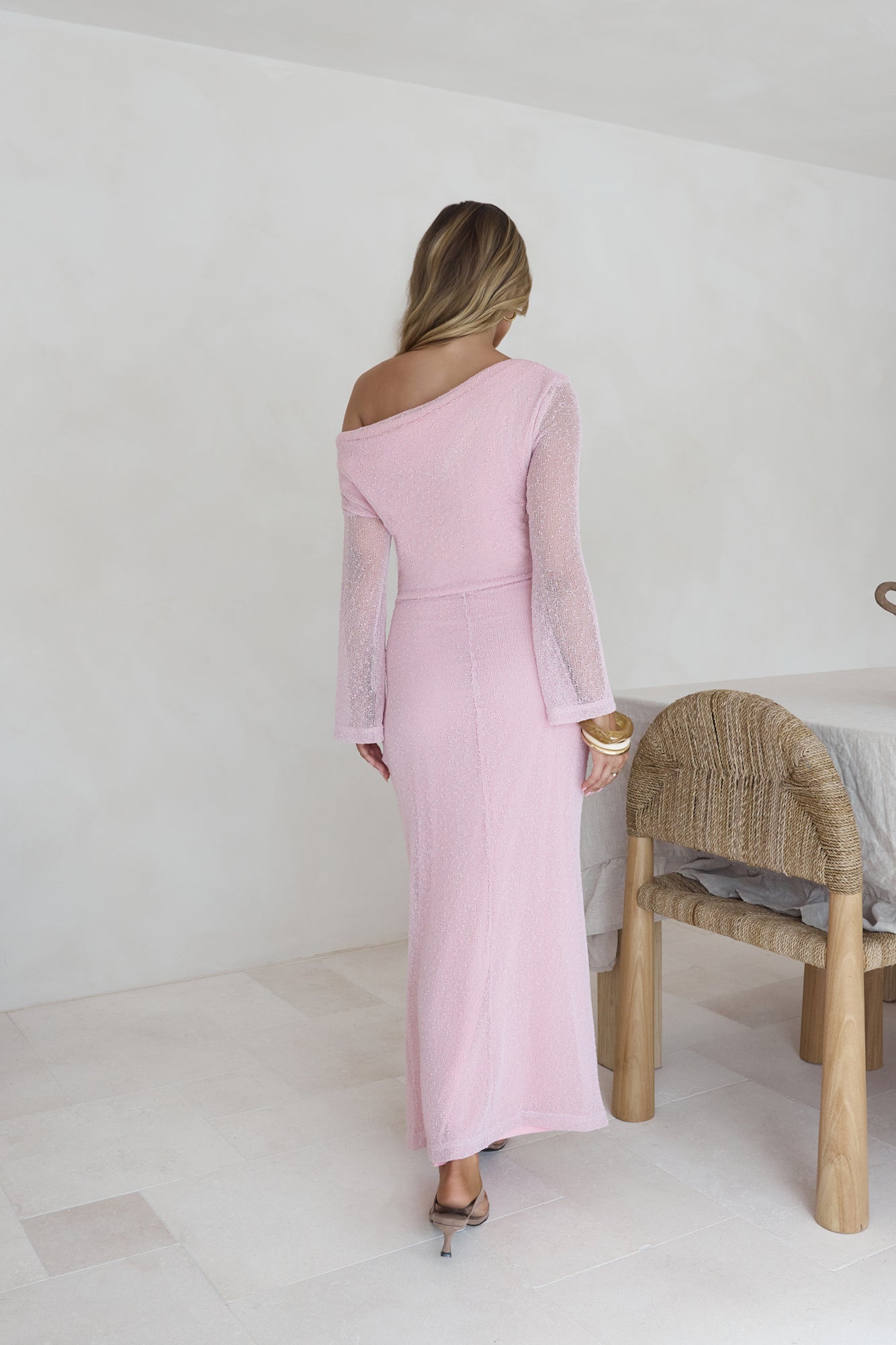Damen Maxikleid mit asymmetrischem Ausschnitt Jully