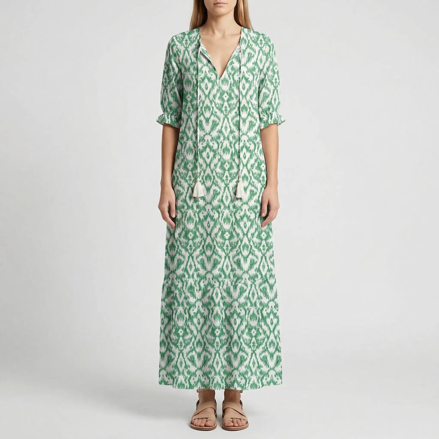 Damen Maxikleid mit botanischem Muster Jully