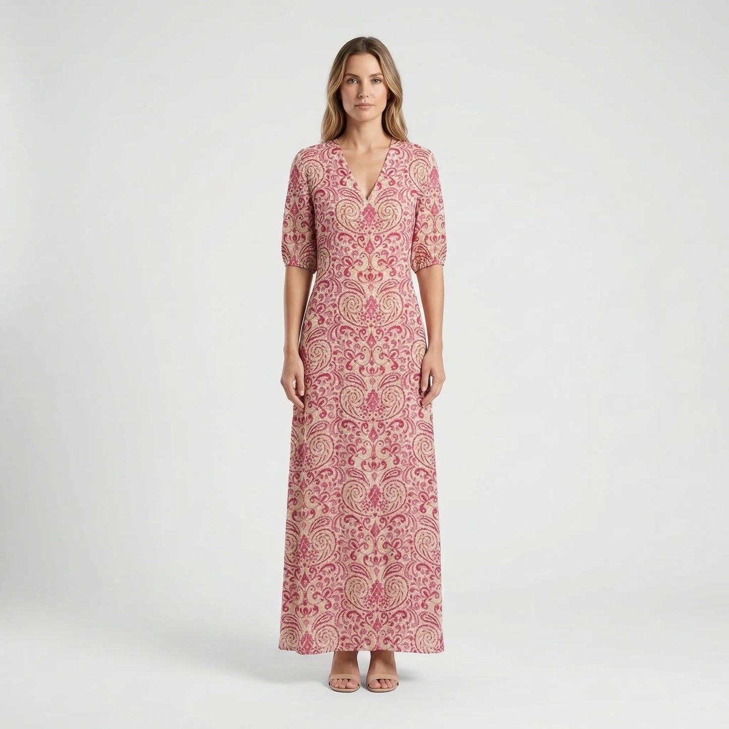 Damen Maxikleid mit botanischem Muster Jully