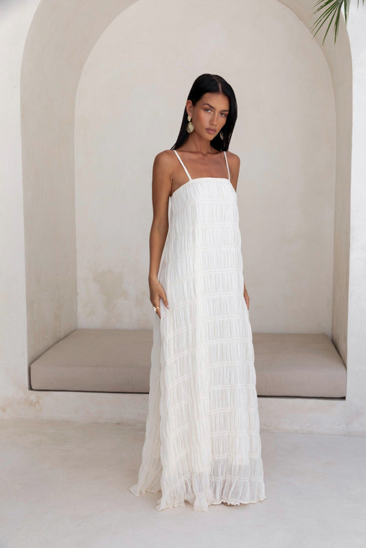 Damen Maxikleid mit durchscheinendem Crêpe Jully