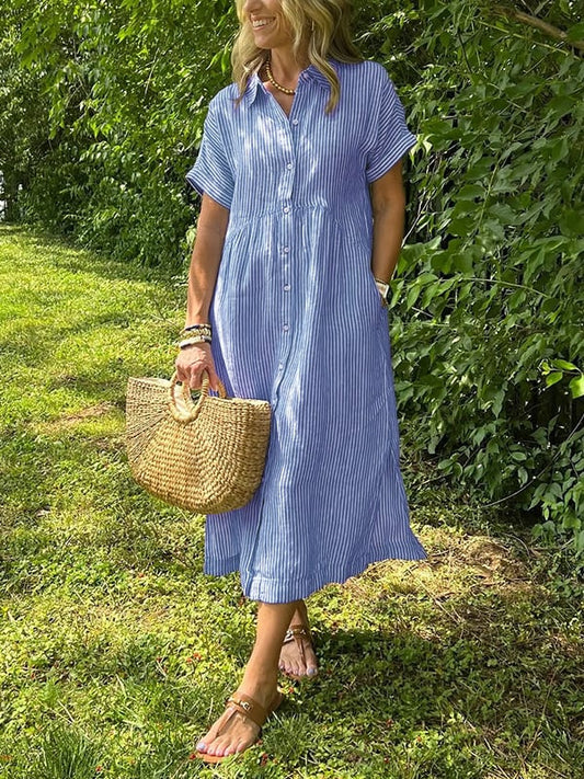 Damen Maxikleid mit fließendem Schnitt Jully