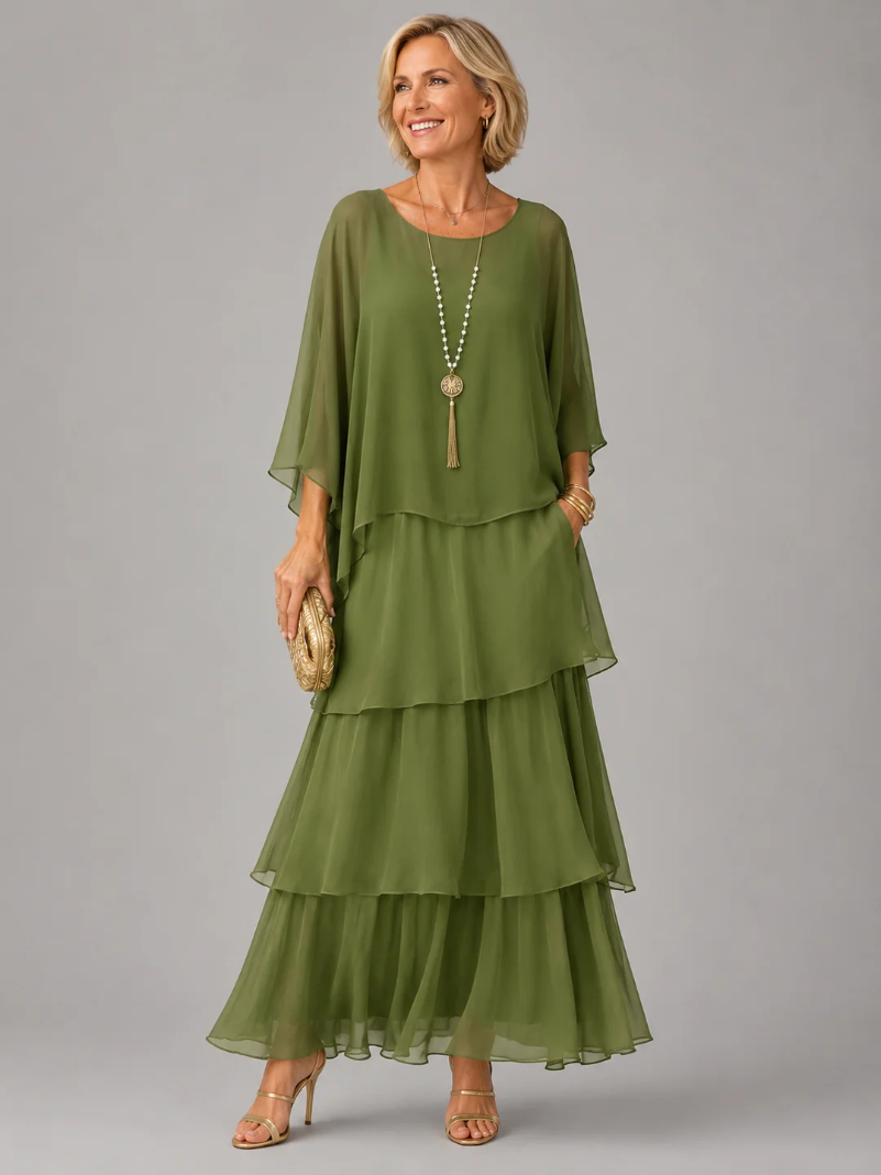 Damen Maxikleid mit fließendem Schnitt Jully
