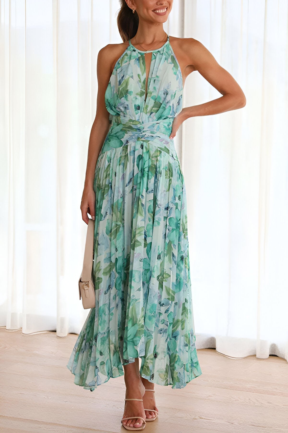 Damen Maxikleid mit fließendem Schnitt Jully