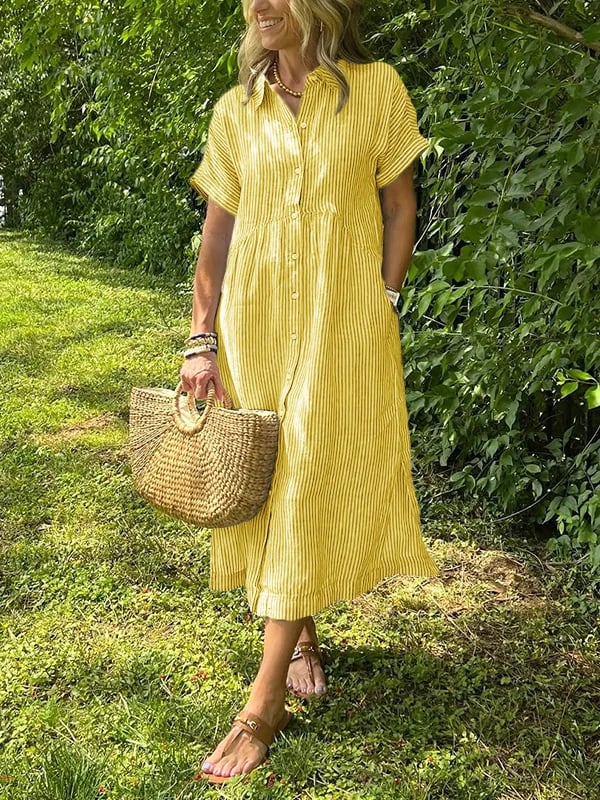 Damen Maxikleid mit fließendem Schnitt Jully