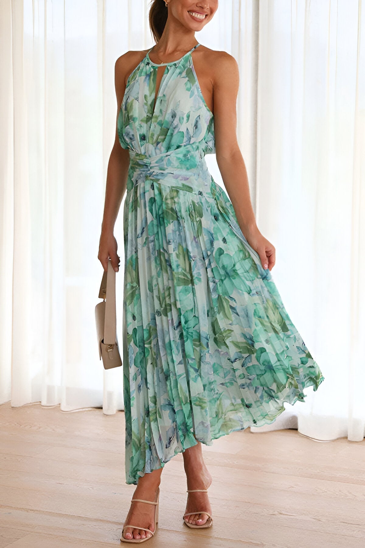 Damen Maxikleid mit fließendem Schnitt Jully