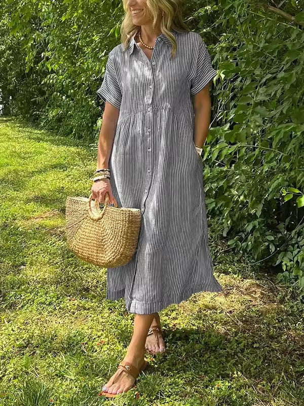Damen Maxikleid mit fließendem Schnitt Jully