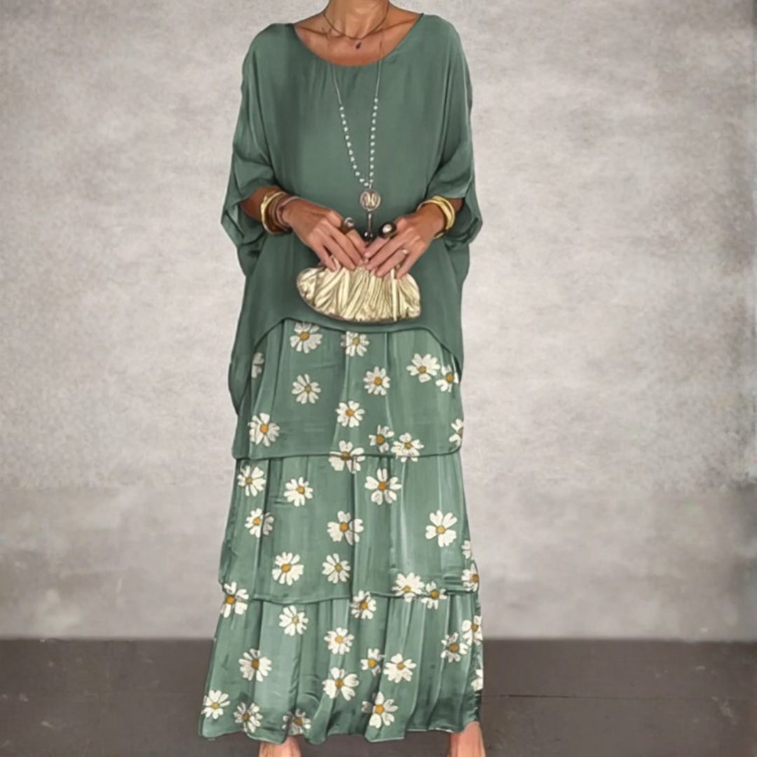 Damen Maxikleid mit fließendem Schnitt für Hochzeitsgäste Jully