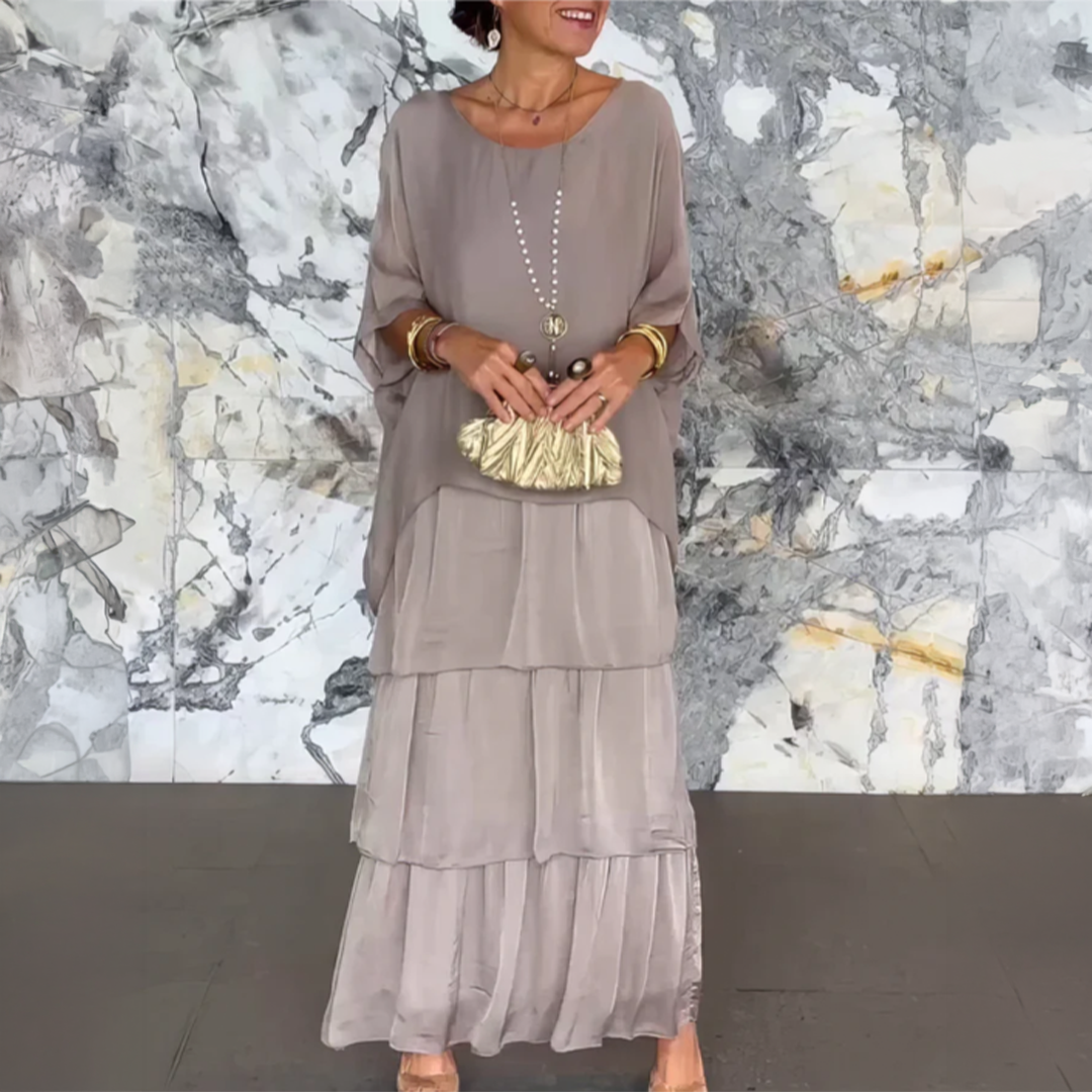 Damen Maxikleid mit fließendem Schnitt für Hochzeitsgäste Jully