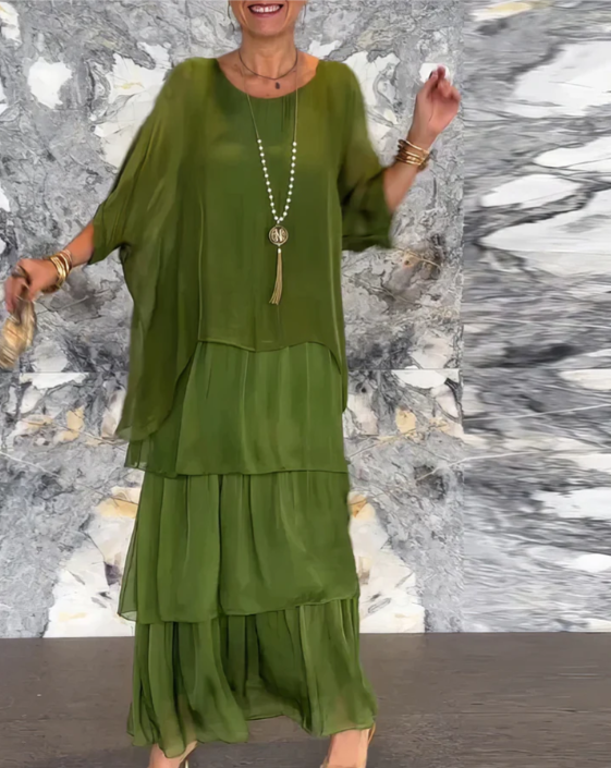 Damen Maxikleid mit fließendem Schnitt für Hochzeitsgäste Jully