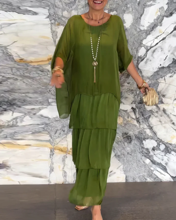 Damen Maxikleid mit fließendem Schnitt für Hochzeitsgäste Jully