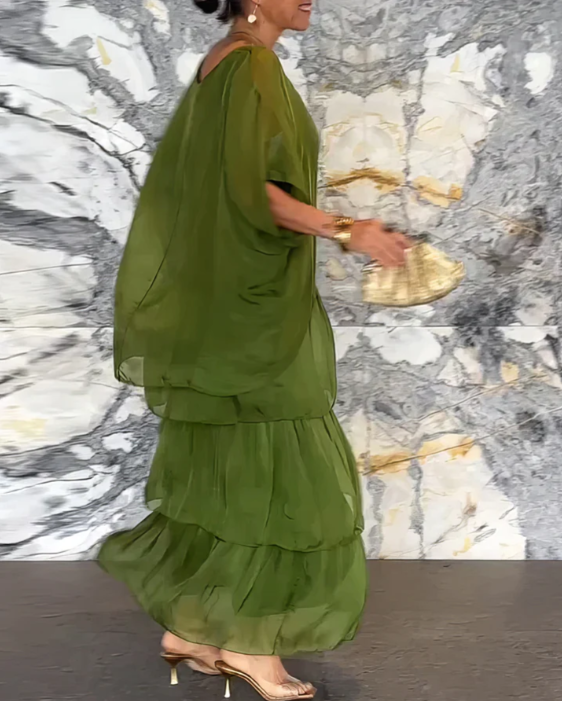 Damen Maxikleid mit fließendem Schnitt für Hochzeitsgäste Jully
