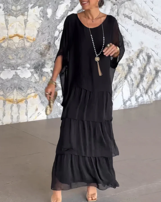 Damen Maxikleid mit fließendem Schnitt für Hochzeitsgäste Jully