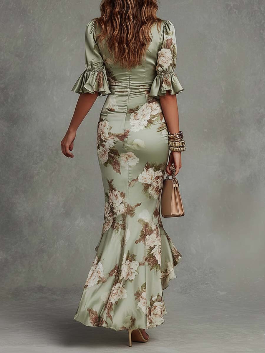 Damen Maxikleid mit floralem Muster Jully