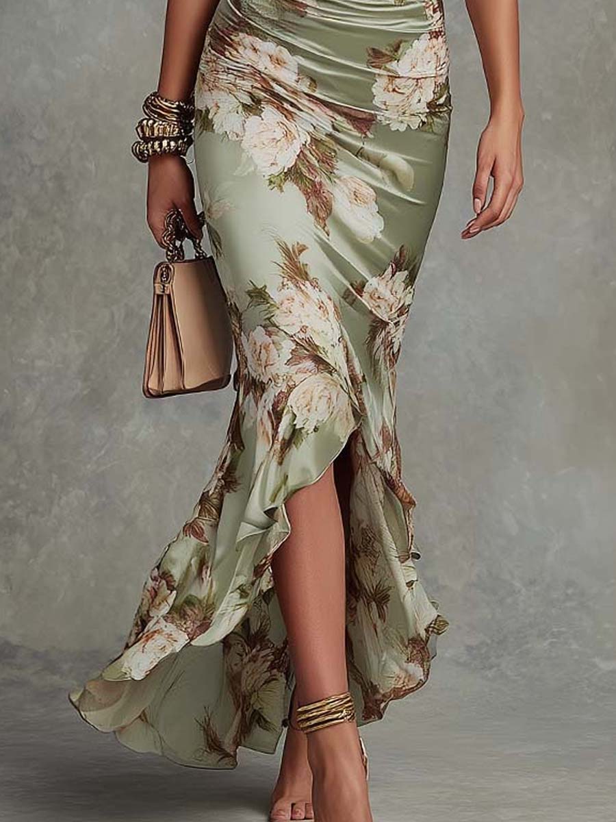 Damen Maxikleid mit floralem Muster Jully