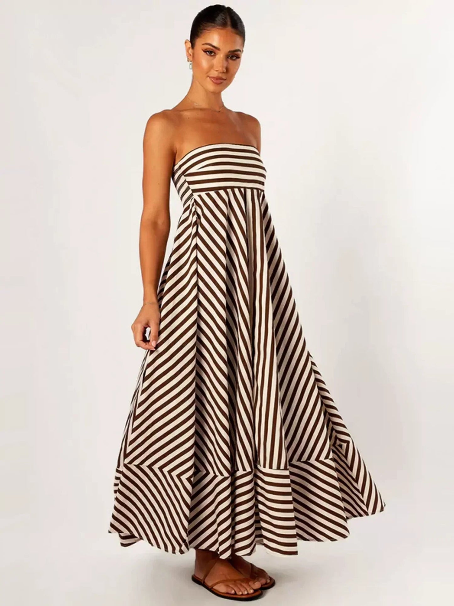 Damen Maxikleid mit gerafftem Design Jully