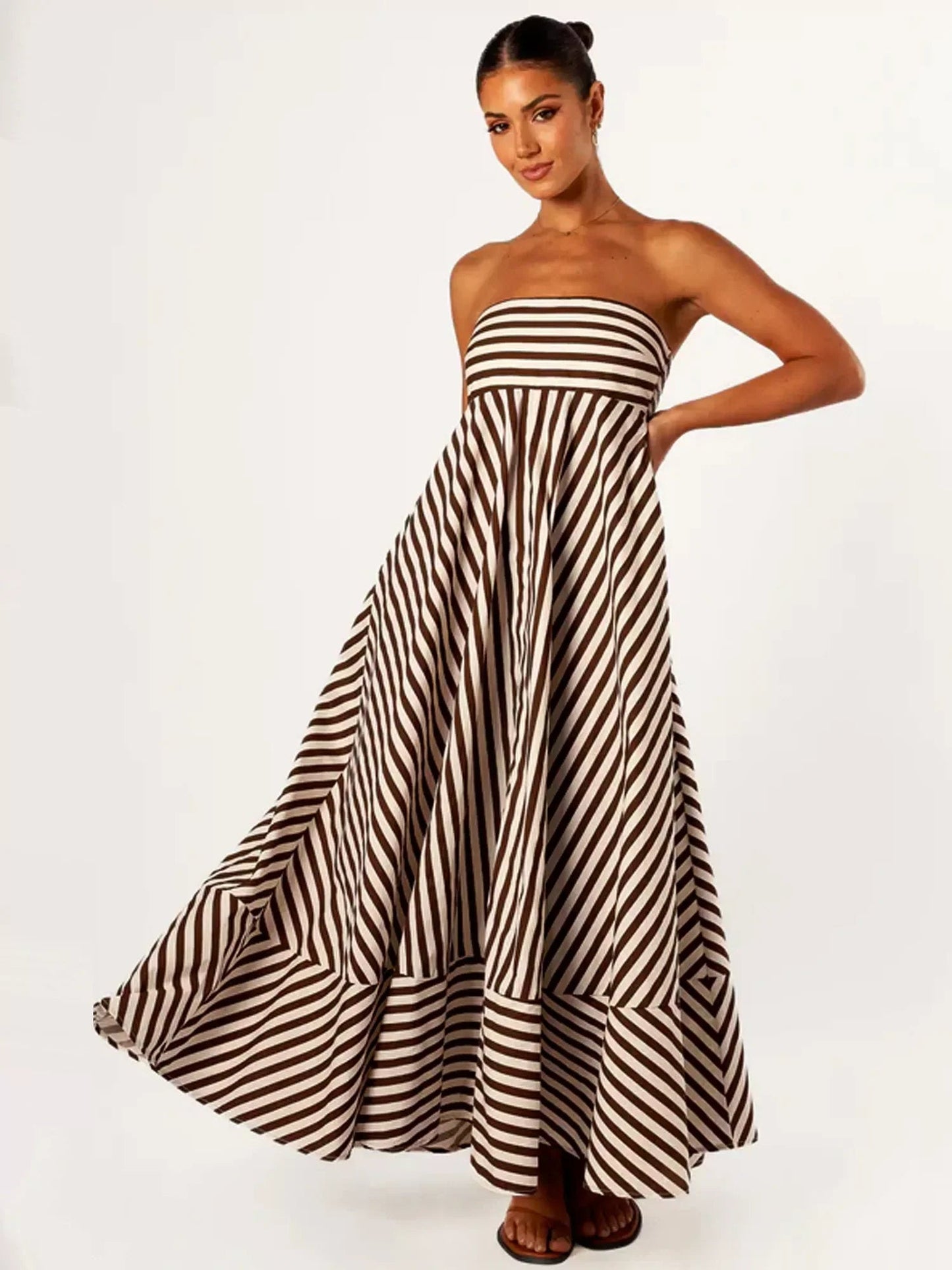 Damen Maxikleid mit gerafftem Design Jully